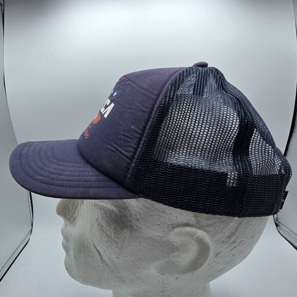 Rvca Rodeo Team Boys Fit Trucker Hat Blue Snapback Adjustable Casual Outdoors - Picture 2 of 9